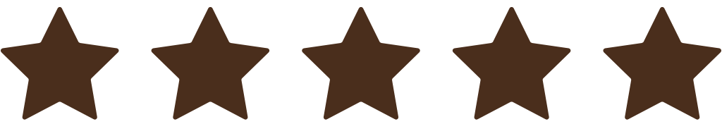 Five dark brown stars