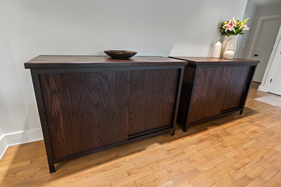 wood storage cabinets with sliding doors