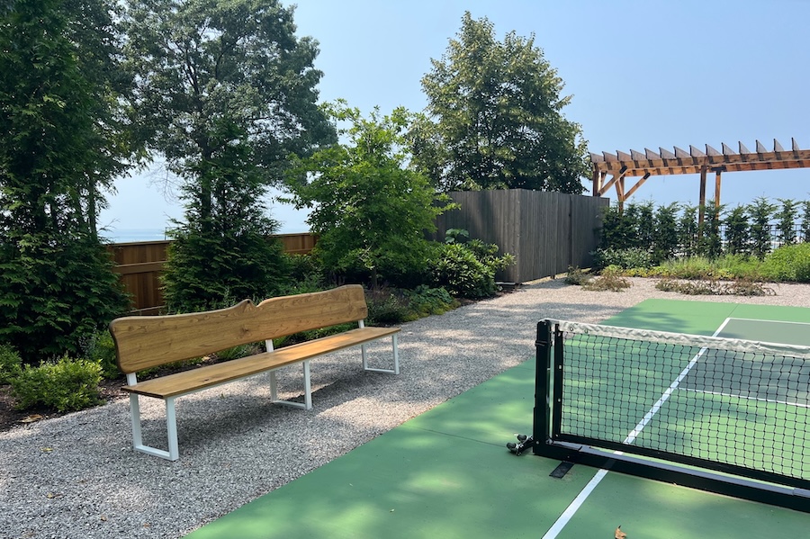 outdoor locust bench