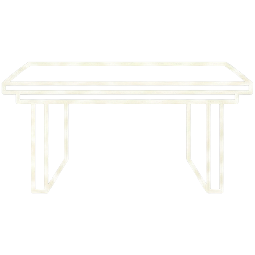 Rectangle dining table outline icon