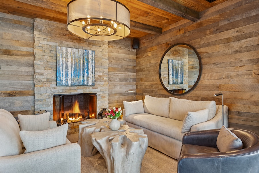 wood paneling around room