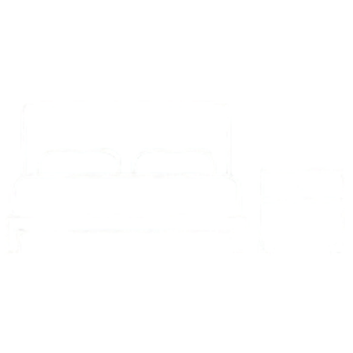 bed and nightstand outline icon