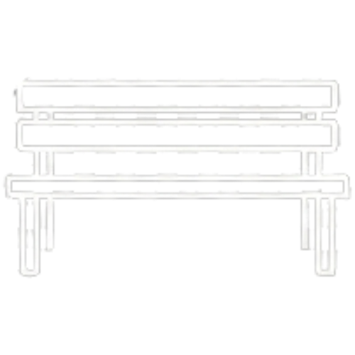 Outdoor bench outline icon